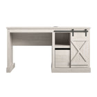 Ameriwood Home - Bureau d'ordinateur à piédestal simple Knox County Blanc - 131,8cm L x 76,2cm H x 60,9cm P - Rustique-Le bureau peut accueillir votre ordinateur portable et votre imprimante et dispose d'un point de chargement sans fil avec un port USB.