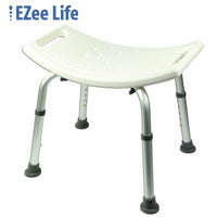 Ezee Life - Chaise de douche CH1050TF sans dossier et sans outil, fini satiné-Dimensions du siège (prof. x larg.) : 12 x 20, hauteur du siège : 14 à 20 po