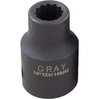 Gray Tools – Prise de 24 mm x 1/2 po, 12 pans, longueur standard, douille à choc-Taille : 24 mm