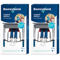 Bouncyband Édition étudiante Pour Desk, Bleu, Paquet de 2-Le déplacement au travail permet aux enfants de soulager l’anxiété, l’hyperactivité et l’ennui