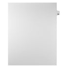 Markmaker - Intercalaires imprimes Legal, Blanc, 1/25th coupe, format lettre, sans trous, 25 tabs/PQT, 5 PQT/Boite, Numero 129-Intercalaires imprimes Legal