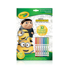 Crayola - Bloc à colorier et d'activites, Minions-Comprend un bloc à colorier et d'activites de 32 pages et 7 mini marqueurs lavables