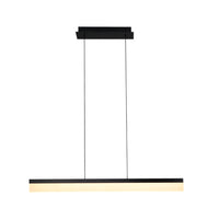 TuBICen - Eclaire 35" Lampe à suspension linéaire - Noir-Lumière suspendue, salle à manger, îlot de cuisine