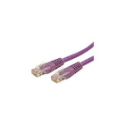 StarTech  Câble de raccordement anti-accrochage C6PATCH6PL de catégorie 6, 6 pi, violet-Deux connecteurs RJ-45 mâles assurant une connectivité facile