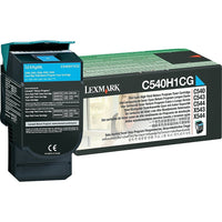 Lexmark - Cartouche de toner cyan C540H1CG, haut rendement-Cartouche de toner haut rendement : jusqu'à 2 000 pages