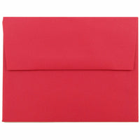 JAM Paper - Enveloppes recyclées gommées format livret Brite Hue, 4 3/8 po x 5 3/4 po, rouge Noël, paq./100-Rouge Noël
