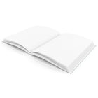 Livre à couverture rigide blanc uni Flipside, 8" x 6"-Écrivez et illustrez votre propre livre, documentez un événement spécial ou créez un journal de voyage !