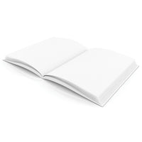 Livre à couverture rigide blanc uni Flipside, 8" x 6"-Écrivez et illustrez votre propre livre, documentez un événement spécial ou créez un journal de voyage !