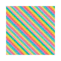 Papier d'emballage Mill Brook Studio, Étoiles avec rayures de couleurs multitiples, Paquet de 12 (57056)-Papier d'emballage de qualité