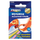 Prang® – Craie Hygieia®, couleurs variées, 12/paquet-Craie supérieure à 95 % en carbonate pur, sans matières étrangères qui se retrouvent sur le tableau et causent égratignures, traînées et piqûres