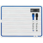 Hilroy - Tableau double face à effacement à sec tenant sur les genoux, 9 po x 12 po (6447415847)-Surface en mélamine effaçable à sec durable et lisse adaptée à une utilisation en classe et à la maison
