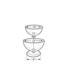 Azar Displays – Présentoir sur comptoir à bols de 2 niveaux de 10 et 12 po (720204)-Hauteur totale : 16 po