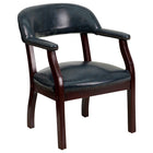 Flash Furniture – Chaise de conférence en vinyle BZ105NVY avec accoudoirs fixes, marine-Style traditionelle