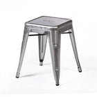 Nicer Furniture - tabouret industriel de 18 po sans dossier - bronze à canon - 4 pièces -Trou de vidange dans le siège. Glisses non marquantes. Conception légère