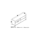 Pro-Linea – Bahut avec tiroirs, gris écorce-Construction de 1 po de calibre commercial avec surfaces au fini en mélamine résistant aux égratignures, aux taches et à l’usure.