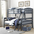 Dorel Living ? Lits superposés Brady, lit simple au-dessus d?un lit double, gris-Seulement des matelas à ressorts peuvent être utilisé sur les deux niveaux des lits superposés; les matelas sont vendus séparément