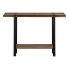 Monarch Specialties - 2851 Table D'Appoint - 48 po L/Faux Bois Brun/Metal Noir-8