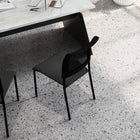 CB Office Ace Multi-Purpose Armless Stacking Chairs - Black - 4 Pack-Solide châssis soudé en acier à fini thermolaqué noir