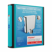 Staples − Reliure de qualité supérieure − 2 po − noir-Plus durable, plus facile à utiliser