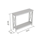 Safdie & Co. 39.5L Table Console - Gris Pale 1 Étagère-Facile à assembler.