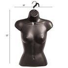 Eddie's - Formes de chemise suspendues pour femmes - PVC - Noir - Paquet de 2 (155728-2)-Noir