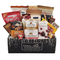 Dolce & Gourmando - Panier Cadeau Grand Gourmet-Le contenu comprend des produits sucrés et salés
