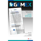 Gemex - Feuilles protectrices vinyle rigide, Ultraclair, Format Légal, 84/1000'' épaisseur, 50 bte-La finition ultra-claire accentue les couleurs et l’attrait des images