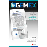 Gemex - Feuilles protectrices vinyle rigide, Ultraclair, Format Légal, 84/1000'' épaisseur, 50 bte-La finition ultra-claire accentue les couleurs et l’attrait des images