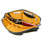 Estarer Sac Ordinateur Portable 13.3 po Homme Toile Vintage Sacoche pc Bureau Mallette Messenger Bandoulière Laptop, Forêt Verte-Deux poches sur le panneau arrière
