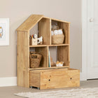 South Shore - Sweedi Bibliotheque avec bac de rangement Bois naturel-4 etageres fixes