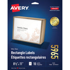 Avery - Étiquettes d'expédition avec TrueBlock - 8-1/2po x 11po - Blanc - 10 Étiquettes-Étiquettes d'adresse blanc