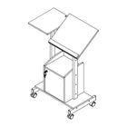 Classeur mobile de collection Subra-Les tablettes pour projecteur et ordinateur portatif sont réglables en hauteur individuellement en palier et la tablette pour ordinateur portatif est aussi inclinable pour un confort accru