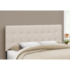 Monarch Specialties - 6004Q Lit Queen Tete De Lit - Tissus Beige-Dimensions du produit: 47,5 pouces H x 63 pouces L x 3 pouces L
