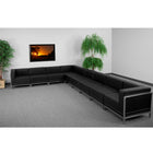 Flash Furniture – Ensemble modulaire 3 avec 6 fauteuils de centre Hercules Imagination, noir-Accoudoirs droits