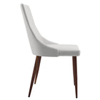 WHI - Chaise, Jeu de 2 en Similicuir et Métal - Blanc-Style polyvalent s'agençant facilement à toute table