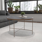 Flash Furniture - Table basse de la Collection Chelsea en verre noir avec cadre en or matte-Surface en verre trempé noir