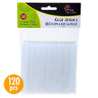 Time 4 Crafts Bâtons de colle pour pistolet - 4 x 0, 44 pouces - Transparent - 120 pièces-Mesure: chaque bâton de colle mesure 1,1cm D x 10,2cm H (0,44" D x 4" H), ce qui convient à la plupart des pistolets à colle réguliers