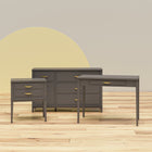 Mr, Kate - Bureau Stella - 100,6cm L x 77,2cm H x 50cm P - Gris graphite-Parfait pour votre esthétique : vintage éclectique, décalé/fantaisiste, glamour