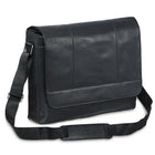 Mancini – Sac messager 99-5468-Black pour portatif de 15 po avec poche anti-RFID, 16,25 x 3,25 x 12 (po), noir-Bandoulière ajustable
