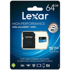 Lexar - Carte mémoire Micro SDXC 633X CL10, 64 Go-Pour tablettes, caméscopes de sport et téléphones intelligents
