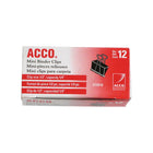 ACCO - Pinces à reliure pliables - mini (1/2 po) - capacité de 1/4 po - noires - paquet de 12-Pince à reliure noire avec bras argentés