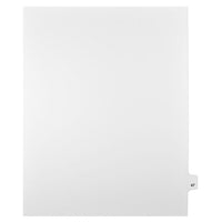 Mark Maker – Onglets séparateurs juridiques blancs, 1/25 onglets, format lettre, sans trous, numéro 47, 25/paquet-Onglets séparateurs blancs, 1/25 onglets