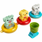 LEGO DUPLO - Mon premier jouet de bain : le train flottant des animaux - 14 pièces-Animaux à construire : l'ensemble comprend un hippopotame, un canard et un ours polaire, un seau, un nuage de pluie et 3 anneaux flottants qui s'ouvrent pour un nettoyage rapide et facile