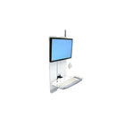 Ergotron Support StyleView pour clavier et écran plat, blanc-La structure en acier blanc garantit la durabilité