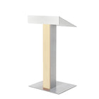 Urbann - Lutrin Y55 sans roulettes, aluminium et bois, naturel-Type de lutrin : Autoportant
