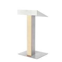 Urbann - Lutrin Y55 sans roulettes, aluminium et bois, naturel-Type de lutrin : Autoportant