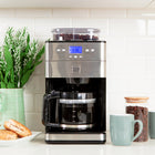 Kenmore - Elite Grind and Brew Cafetière avec broyeur à bavures, minuterie automatique programmable 12 tasses-Broyez et infusez exactement la quantité que vous voulez, de 2 à 12 tasses sans gaspillage
