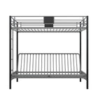 Lit superposé une place/futon Silver Screen - Argenté/Noir-5