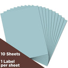 JAM Paper - Étiquettes autocollantes pleine page, 8 1/2 x 11 po, bleu poudre, 2 packs de 10 étiquettes-Bleu