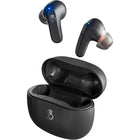 Skullcandy - Écouteurs intra-auriculaires Bluetooth véritablement sans fil Rail - Noir-Les écouteurs intra-auriculaires compacts et confortables peuvent être utilisés seuls ou ensemble et comprennent des gels auriculaires de différentes tailles pour personnaliser l'ajustement.